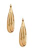 view 3 of 3 Oval Hoop Earring in Gold