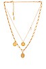 view 1 of 2 COLLIER LAYERED SAINTS in Gold