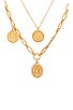 view 2 of 2 COLLIER LAYERED SAINTS in Gold