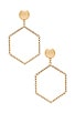 view 1 of 2 Hexagon Drop Earrings in Gold