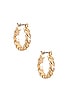 view 1 of 3 Twist Hoop Earrings in Gold