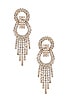 view 1 of 2 Crystal Fringe Earrings in Gold