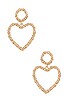 view 1 of 3 HEART ドップイヤリング in Gold