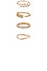 view 1 of 4 Crystal Embellished Ring Set in Gold