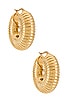 view 1 of 2 Coria Textured Hoop Earring in Gold