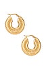 view 2 of 2 Coria Textured Hoop Earring in Gold