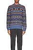 view 3 of 3 DGF Fair Isle Sweater in Blue Winter Night