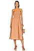 view 1 of 3 Elmarie Linen Midi Dress in Hazelnut