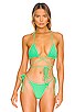 view 1 of 4 Marzia Bikini Top in Plain Green
