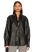 view 2 of 5 The Oversized Leather Shirt in Noir