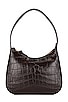 view 1 of 5 Small Shoulder Bag in Chocolate Croc