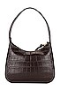 view 2 of 5 Small Shoulder Bag in Chocolate Croc