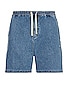 view 1 of 3 Silk Denim Short in Blue Jean