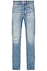 Distressed Straight Jean, view 2, click to view large image.