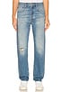 view 3 of 3 Distressed Straight Jean in Vintage Blue