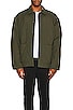 view 3 of 3 Light Puffy Workwear Jacket in Military Green