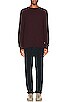 view 5 of 5 Duofold Crew in Heather Dark Burgundy