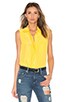 view 1 of 3 Denim Le Sleeveless Button Up in Canary Yellow