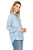 Denim Feminine Button Up, view 2, click to view large image.