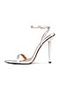 view 5 of 5 The Ford Sandal in Silver Snakeskin