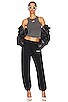 view 4 of 4 Ribbed Angel Jogger in True Black