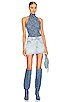 view 4 of 4 MONOGRAM HALTER NECK トップ in Blue