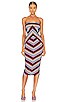 view 1 of 3 Striped Rib Chevron Cutout Dress in Multicolor Stripe