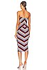 view 3 of 3 Striped Rib Chevron Cutout Dress in Multicolor Stripe
