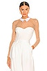 view 1 of 5 Collared Bodysuit With Dotted Tulle in Ivory