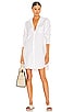 view 1 of 3 Mary Woven Button Up Dress in White Tattered Denim