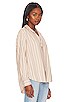 view 2 of 4 Eileen Woven Button Up in Camel & White Stripe