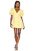 view 1 of 3 Natalia Puff Sleeve Mini Dress in Yellow