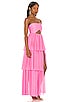 view 2 of 4 X REVOLVE Strapless Tiered Ruffle Gown in Pink