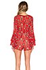 view 3 of 5 Pia Romper in Red