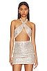 view 1 of 5 Candice Cross Front Crop Top in Silver