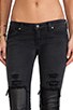Destroyed Leather Patch Jegging, view 4 of 6, click to view large image.
