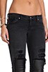 Destroyed Leather Patch Jegging, view 5 of 6, click to view large image.