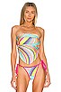 view 2 of 5 Indy Shine Bikini Top in Rainbow Swirl