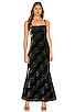 X REVOLVE Juliet Velvet Printed Maxi Dress, view 1 of 3, click to view large image.