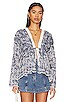 view 1 of 4 Anissa Bed Jacket in Blue Combo