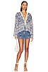 view 4 of 4 Anissa Bed Jacket in Blue Combo