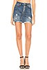 Denim A-Line Mini Skirt, view 1 of 4, click to view large image.