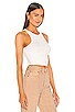 High Neck Ribbed Crop Top, view 2 of 4, click to view large image.
