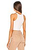 High Neck Ribbed Crop Top, view 3 of 4, click to view large image.
