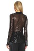 view 3 of 5 Sequin Shirtee Top in Black