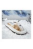 view 2 of 2 Metallic Champagne Snowmobile Winter Snow Sled in 