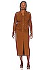 view 2 of 7 Good Touch Button Front Midi in Burnt Caramel002