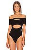 view 3 of 11 Off Shoulder Cut Out Bodysuit in Black001