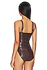 view 7 of 10 VINYL CORSET ボディスーツ in Dark Chocolate001