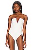 view 3 of 10 Scuba Deep V Bar Bodysuit in White001